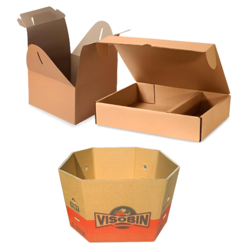 Boite en carton ondulé découpée en forme spéciale